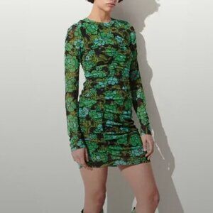 RACHEL COMEY Gant Floral Ruched Mini Dress XS